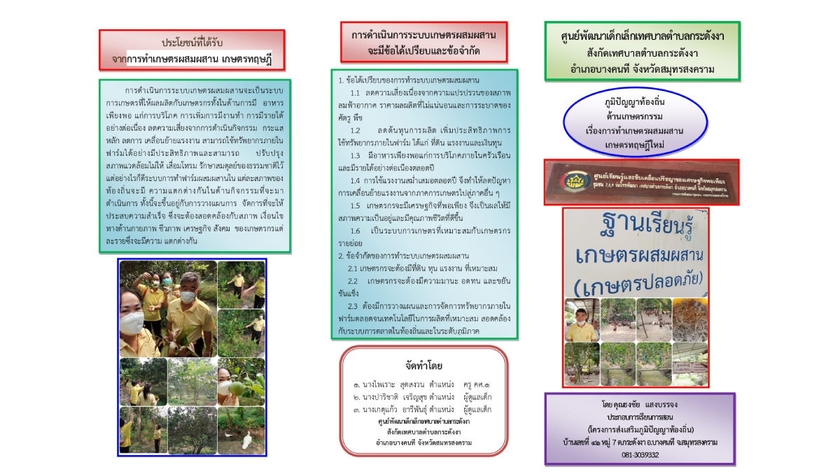 การทำการเกษตรผสมผสานเกษตรทฤษฎีใหม่ 2